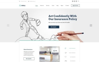 AllRisk - Plantilla de sitio web de varias páginas para compañías de seguros