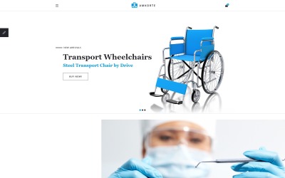 Amkorte - OpenCart-sjabloon voor winkel voor medische apparatuur