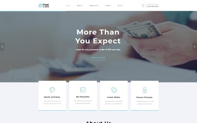 FastCredit - Многостраничный шаблон веб-сайта ипотечных решений