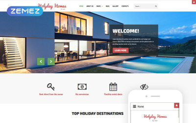 Holiday Homes - Real Estate Multipage Clean Joomla Template
