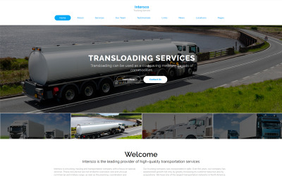 Intersco - Logisztikai és szállítási webhelysablon