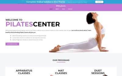 Pilates Center - Tema de WordPress para deportes, fitness y yoga
