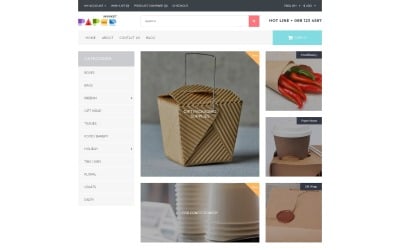 Responsive Paper Market - Packaging Responsive OpenCart Template #61307