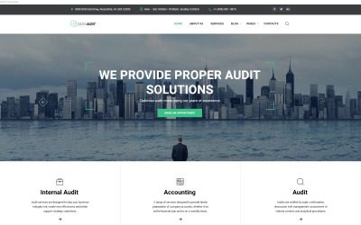Reszponzív Easy Audit - Egy többcélú tanácsadási Weboldal sablon 61349