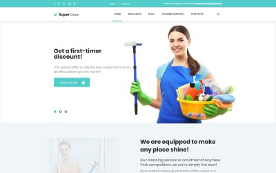SuperClean - motyw WordPress dotyczący usług czyszczenia i konserwacji