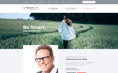 Website Vorlage namens "Mental Health - Psychologist Multipage" #61350