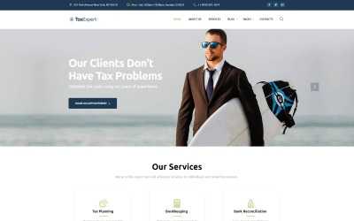 Website Vorlage namens "Steuerberater & Finanzberater" #61343