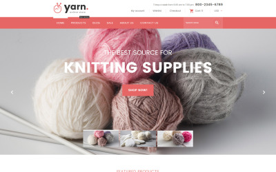 "Yarn - Tricotage" thème Shopify adaptatif #61367