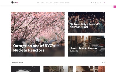 "Bsite - News Portal Responsive Modern" thème Joomla adaptatif #61405