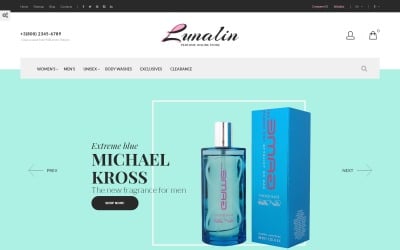 Lunalin - тема парфумерії та одеколону PrestaShop