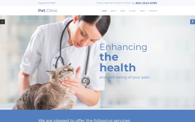 "Pet Clinic - Vet Medicine Responsive" thème Joomla adaptatif #61412