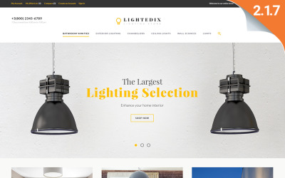 Responsive Lightedix - Lightning Store Responsive Magento Theme #61420