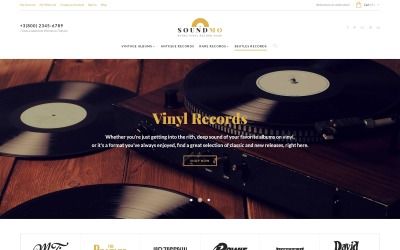 "SoundMo - Produits Vinyl & Audio" thème Magento adaptatif #61422