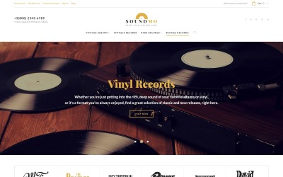 SoundMo - Vinyl- en audioproducten Magento-thema