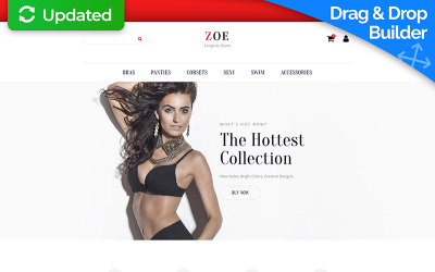 Zoe divat érzékeny MotoCMS e-kereskedelmi sablon
