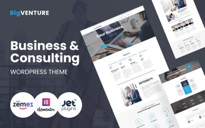 BigVenture - Tema WordPress Elementor para Gestão de Empresas e Consultoria Empresarial