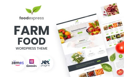 Food Express - Tema de WordPress para productos agrícolas y de granja.