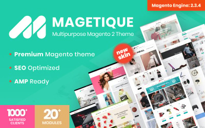 Magetique – víceúčelové téma Magento připravené na AMP