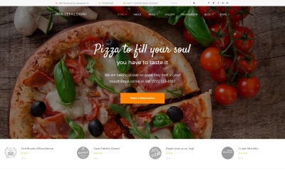 Mia Ittalloni - Gratis WordPress-restaurantthema WordPress-thema