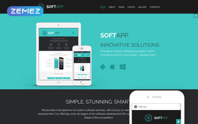 Responsivt SoftApp - Software Company Responsive Joomla-mall #62069