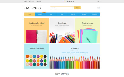 Responsivt Stationery - Stationery Store Responsive Shopify-tema #62078