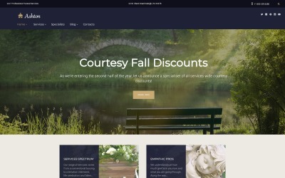 Reszponzív Ashton - Funeral & Cemetery Services WordPress sablon 62025