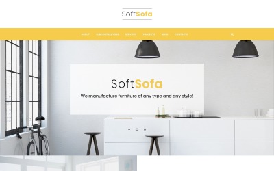 Soft Sofa - Möbler &amp;amp; tillverkningsföretag WordPress-tema