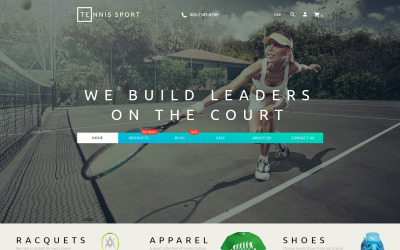 网球运动-运动服装和网球用品Shopify主题