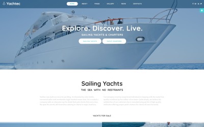YachTec - Responsieve Joomla-sjabloon voor zeiljachten en charters