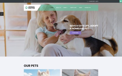 "Animal Shelter" thème Joomla adaptatif #62140