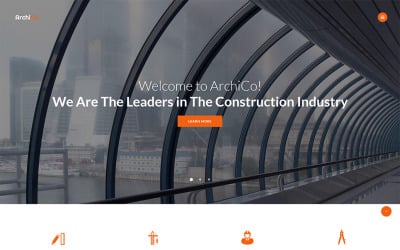 ArchiCo - Plantilla de sitio web adaptable de varias páginas para empresas de construcción