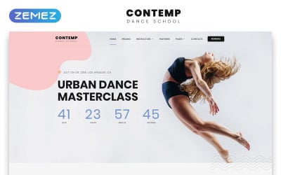 Contemp - Dans Okulu Çok Sayfalı Yaratıcı Bootstrap HTML Web Sitesi Şablonu