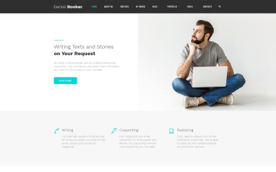 "Daniel Booker - Elegant Personal Page Multipage HTML" Responsive Website template №62125