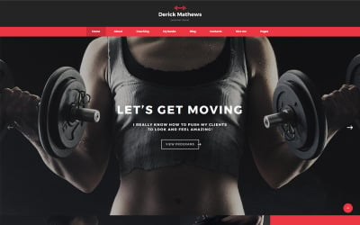 Derick Mathews - webbplats för personlig tränare flersidig mall