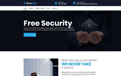 DunCan - Biztonsági rendszerek és testőr szolgáltatások WordPress téma