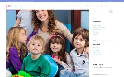 Highridge Center - тема WordPress для детских садов и детских садов