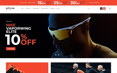 "MyGym - Sports Training Gear Store Theme Magento Theme" Magento Thema №62103