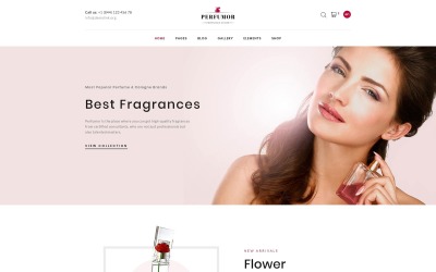 Perfumor - Kosmetikbutik Flersidig kreativ HTML-webbplatsmall
