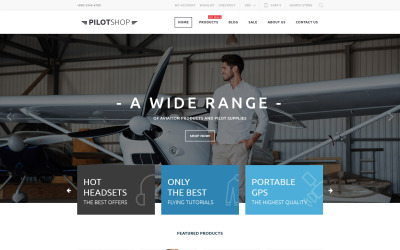 PilotShop - A pilóta érzékeny Shopify témát kínál