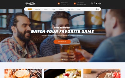 Responsive Sports Bar & Restaurant Multipage Website Template Web Sitesi #62173