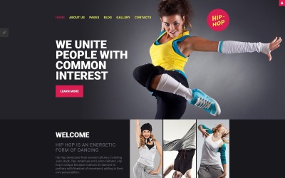 Responsywny szablon Joomla Hip-Hop - Dance Studio Responsive #62156