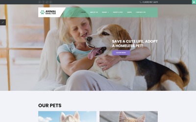 Reszponzív Animal Shelter Joomla sablon 62140