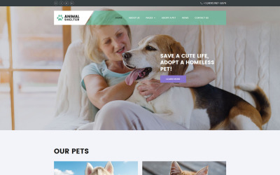 Reszponzív Animal Shelter Joomla sablon 62140