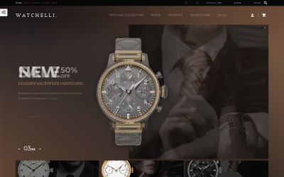 Reszponzív Watchelli - Luxury Watches Store PrestaShop sablon 62189