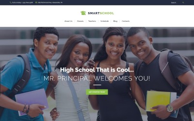 Smart School - Responsiv WordPress-tema för gymnasiet