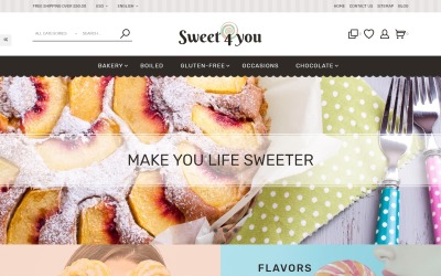 Sweet4you - Godis responsiv mall för godis och kakabutiker PrestaShop-tema