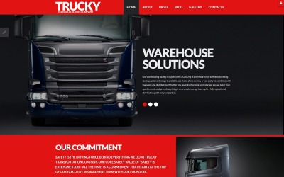 Trucky - modelo Joomla responsivo a transporte
