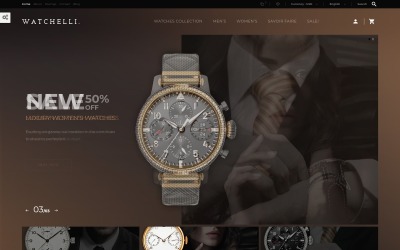 Watchelli - luksusowy sklep z zegarkami motyw PrestaShop