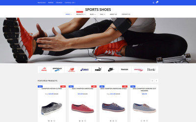 Buty sportowe - responsywny motyw Shopify