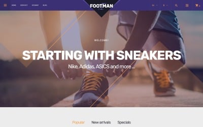 Footman - Tema PrestaShop del negozio di scarpe da ginnastica